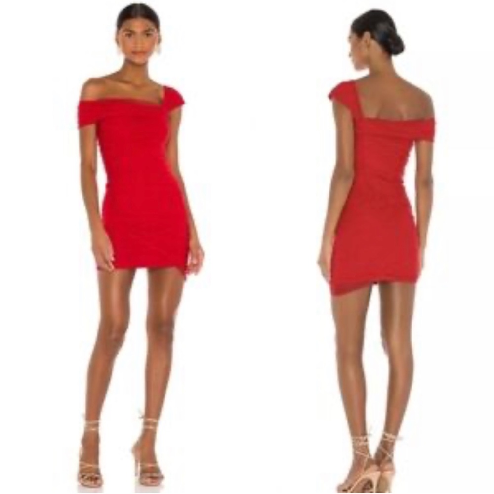 Majorelle Red Lace Dress